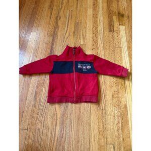 Nautica Red & Navy Full-Zip Jacket For Infants 12M Cotton/Polyester Blend